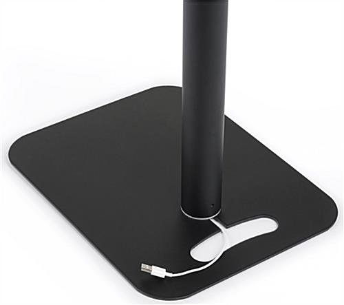 iPad Tablet Floor Stand w/ Custom Printed Sign, Locking Enclosure - Black - Image 6