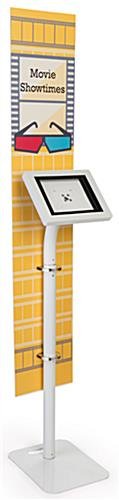 iPad Tablet Stand with 12 x 60 Custom Banner - White - Image 3