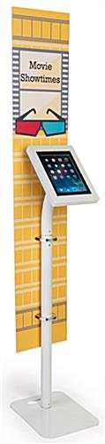 iPad Tablet Stand with 12 x 60 Custom Banner - White
