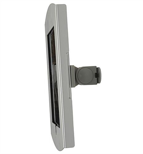 iPad Wall Mount, Locking Enclosure w/ Exposed Home, CC Reader Accessible - Silver - Image 2
