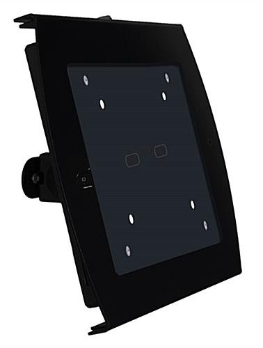 iPad Wall Mount, Locking Enclosure w/ Exposed Home, CC Reader Compatible - Black - Image 3
