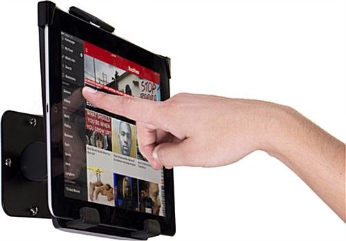 iPad Wall Mount w/ Optional Locking Kit, Tilting Enclosure - Black - Image 6