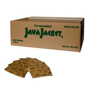 Java Jacket Hot Cup Sleeve, Natural Kraft, 12-20 oz, 500 ct