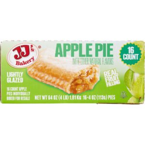 JJ's Bakery Lightly Glazed Apple Pie, 4 oz, 16 ct