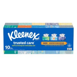 Kleenex Facial Tissue, 2-Ply, Flat Box, 230 Tissues, 10 ct