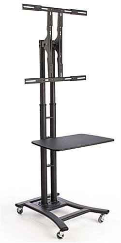LCD TV Stands w/ 28" Shelf, Fits Monitors 32 to 70 inches, Height-Adjustable – Black - Image 2
