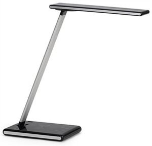 LED Desk Lamp w/ Wireless & USB Charging, Rotating Head, Custom Printed Top - Black