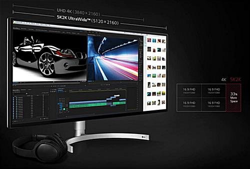 LG 34” Ultrawide Monitor w/ HDR 600 Flat and Sleek Adjustable Stand- Black - Image 6