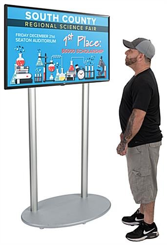 LG 50" SuperSign TV w/ 4K UHD & Digital Signage Software, Stationary Base - Silver - Image 4