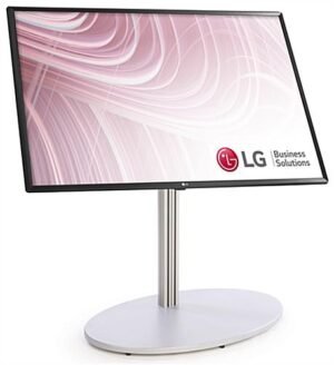 LG 55" SuperSign TV w/ 4K UHD & Digital Signage Software, Tilting Base - Silver