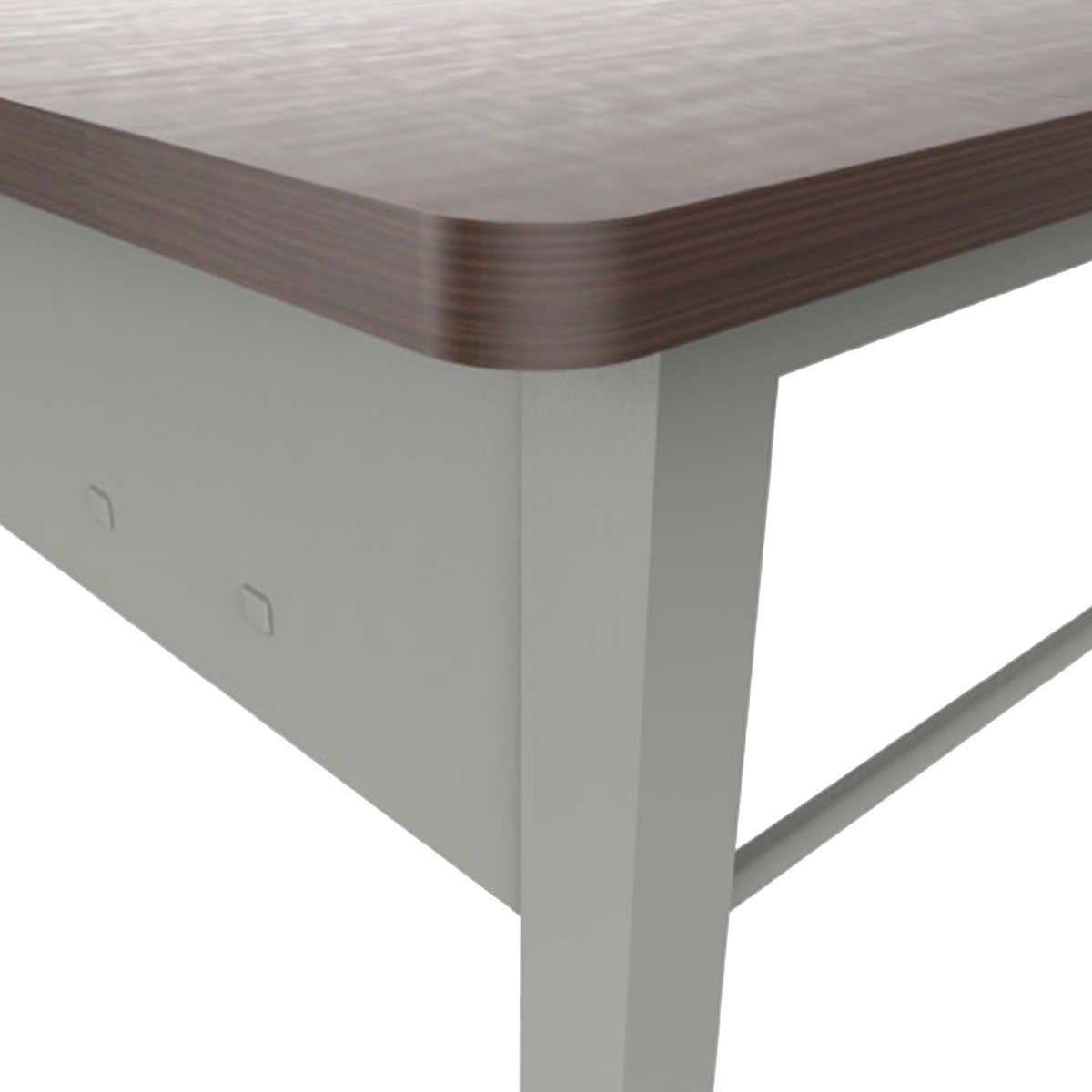 Linea Italia Trento Basic Desk, 47-1/4"L x 23-5/8"W x 29-1/2"H, Mocha - Image 4