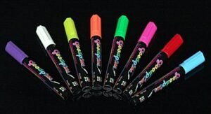 Liquid Chalk Markers, 3/16" Chisel Tip - Set of 8 Colors