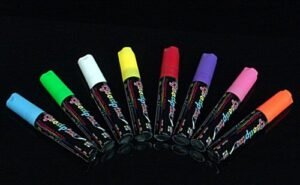 Liquid Chalk Markers, 5/8" Flat Tip - Set of 8 Colors