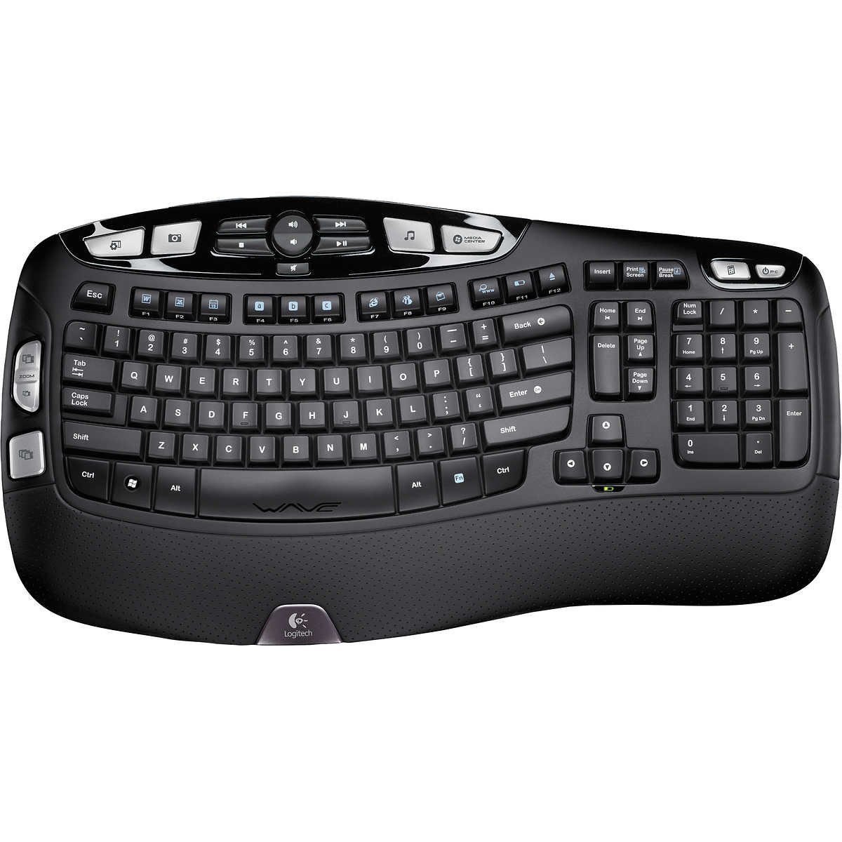 Logitech Wireless Wave Keyboard K350, Black - Image 3