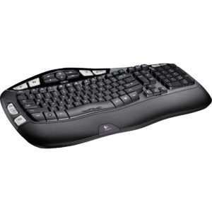 Logitech Wireless Wave Keyboard K350, Black
