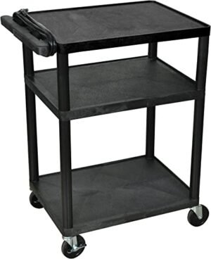 3-Shelf A/V Cart, Black (LP34E-B)
