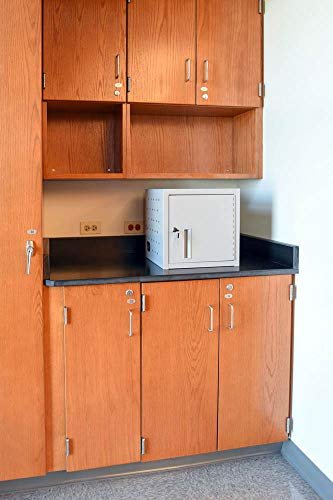 Office Clasroom Library 8 Tablet Wall / Desk Charging Station - Gray - Image 2