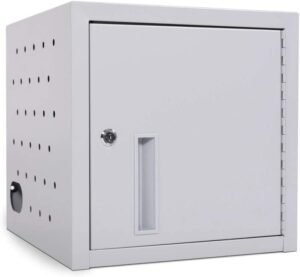 Office Clasroom Library 8 Tablet Wall / Desk Charging Station - Gray