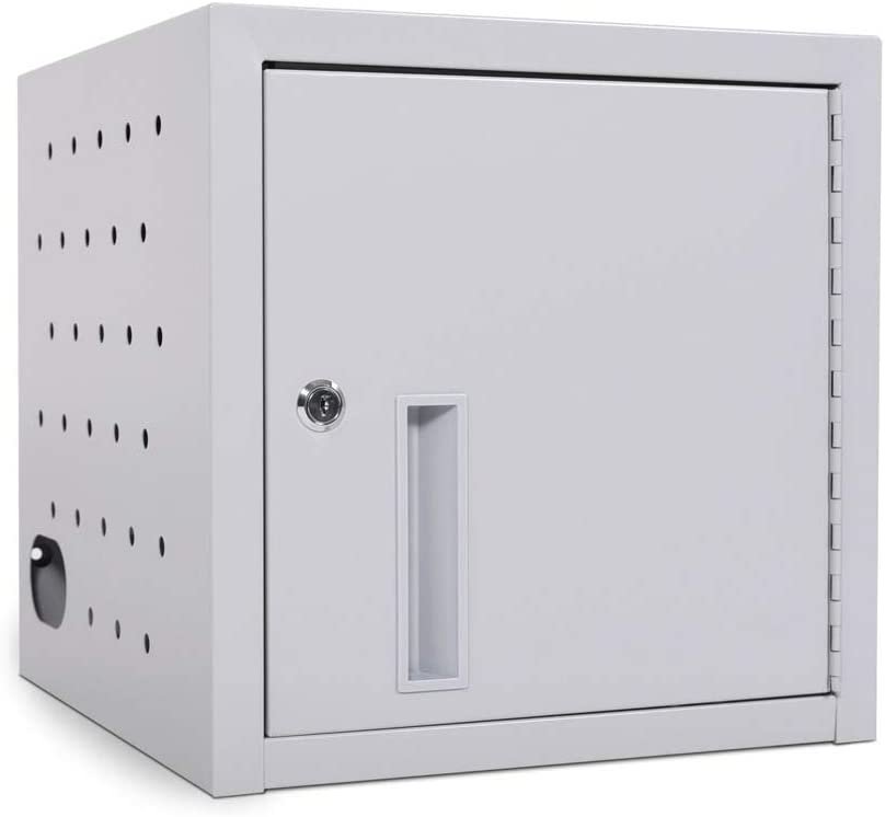 Office Clasroom Library 8 Tablet Wall / Desk Charging Station - Gray
