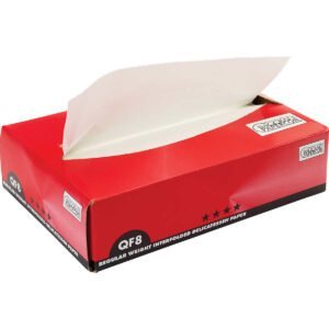 MarketWax Interfolded Regular Dry Wax Paper, 8"L x 10-3/4"W, White, 500 ct