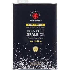 Maruhon 100% Pure Sesame Oil, Dark Toasted, 56 fl oz