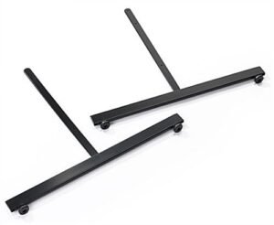 Metal “T” Shaped Gridwall Base, Holds Single Panel - Black