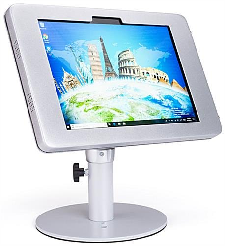 Microsoft Surface Adjustable Desktop Stand, Locking Enclosure - Silver - Image 2