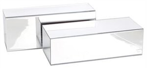 Mirrored Acrylic Risers, Set of 2, Rectangular