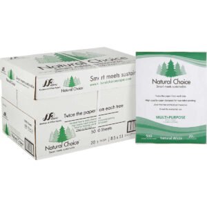 Natural Choice Multi-Purpose Copy Paper, 20 lb, Letter, White, 5000 Sheets