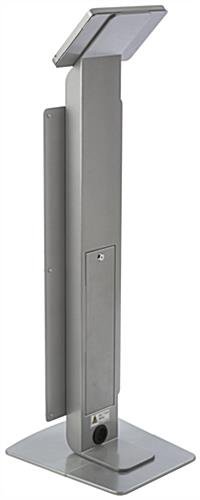 Navigator Plus Series iPad Floor Stand w/ Locking Enclosure & Custom Artwork - Silver - Image 3