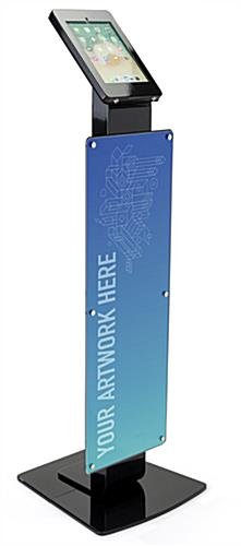 Navigator Plus Series iPad Pro 10.5” Locking Floor Stand w/ Custom Artwork - Black