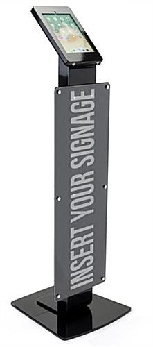Navigator Plus Series iPad Pro 10.5” Locking Floor Stand w/ Poster Holder - Black