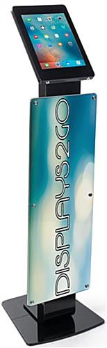 Navigator Plus Series iPad Pro Floor Stand w/ Locking Holder & Custom Artwork - Black
