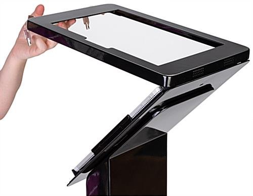 Navigator Plus Series Microsoft Surface Floor Stand w/ Sign Panel - Black - Image 5