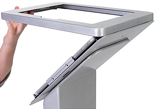 Navigator Plus Series Microsoft Surface Floor Stand w/ Sign Panel - Silver - Image 5