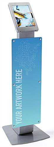 Navigator Plus Series Microsoft Surface Floor Stand w/ Sign Panel - Silver