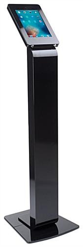 Navigator Series ADA Accessible iPad 10.5" Floor Stand w/ Locking Enclosure - Black