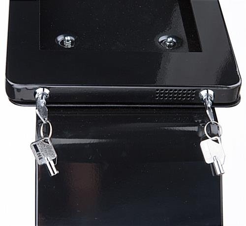 Navigator Series ADA Accessible iPad 10.5" Floor Stand w/ Locking Enclosure - Black - Image 6
