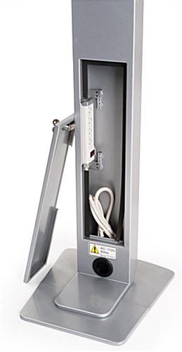 Navigator Series iPad 10.5" Floor Stand w/ ADA Height and Reach Design - Silver - Image 2