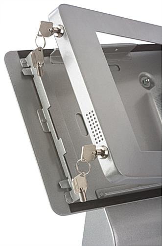 Navigator Series iPad 12.9" Floor Stand w/ ADA Height and Reach Design - Silver - Image 5