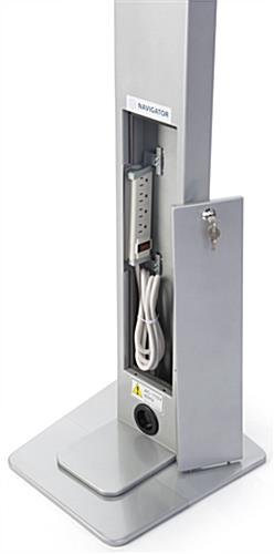 Navigator Series iPad 12.9" Floor Stand w/ ADA Height and Reach Design - Silver - Image 6
