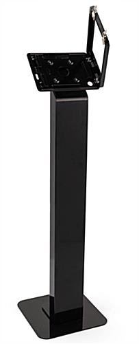 Navigator Series iPad Floor Stand & Enclosure w/ Lock and Hidden Power Strip - Black - Image 2