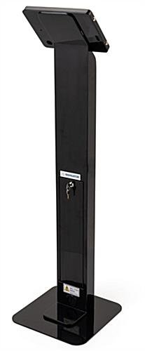 Navigator Series iPad Floor Stand & Enclosure w/ Lock and Hidden Power Strip - Black - Image 4