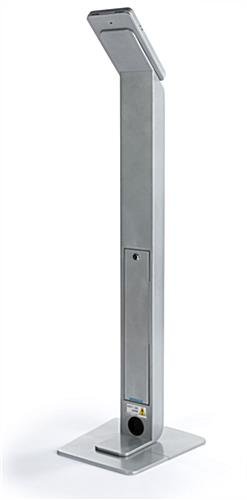 Navigator Series iPad Mini Floor Stand & Enclosure w/ Lock & Power Supply - Silver - Image 5