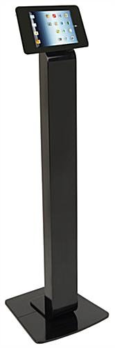 Navigator Series iPad Mini Floor Stand & Enclosure w/ Lock & Power Supply - Black - Image 2