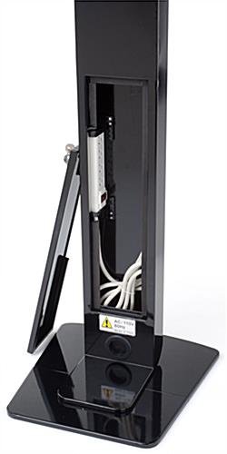Navigator Series iPad Mini Floor Stand & Enclosure w/ Lock & Power Supply - Black - Image 6