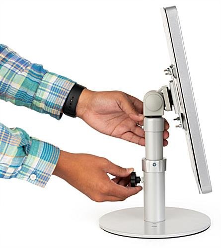 Navigator Series iPad Pro Counter Stand/Mount & Adjustable Enclosure w/ Lock - Silver - Image 7