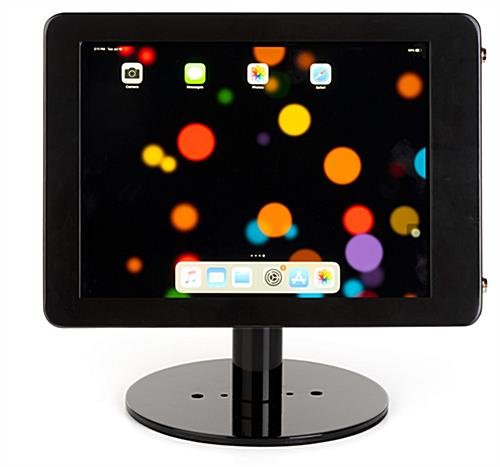Navigator Series iPad Pro Counter Stand/Mount & Adjustable Enclosure w/ Lock - Black - Image 2