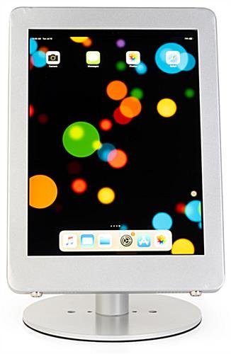 Navigator Series iPad Pro Counter Stand/Mount & Adjustable Enclosure w/ Lock - Silver - Image 2
