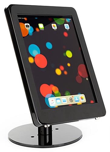Navigator Series iPad Pro Counter Stand/Mount & Adjustable Enclosure w/ Lock - Black